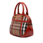 Small House Check Canvas Bridle Orchard Satchel